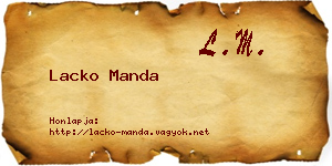 Lacko Manda névjegykártya